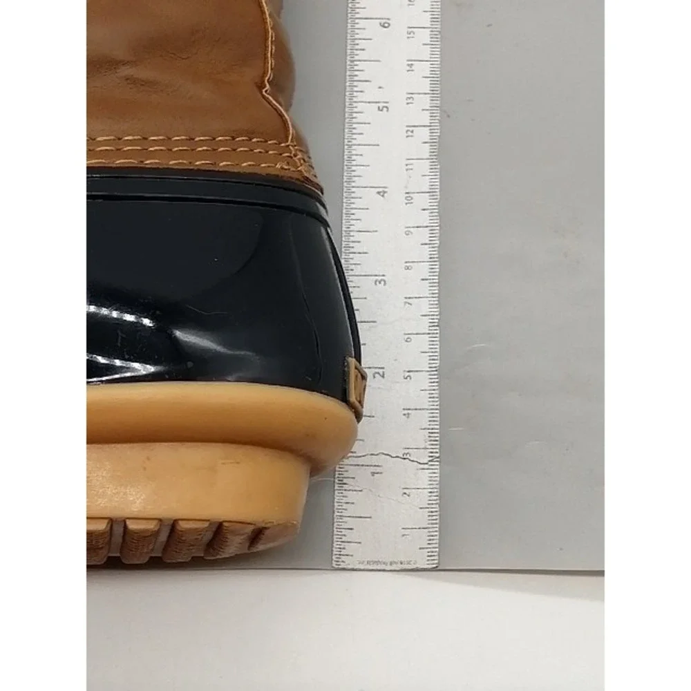Sporto Boots Womens Elana Brown 10 Rain Duck Ankle Shoe Lined Comfort 80981